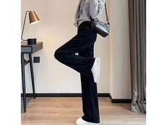 小个子高腰加绒阔腿裤29.9元抢