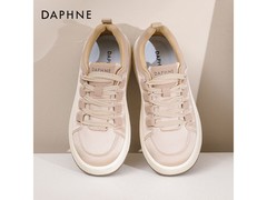 达芙妮女款缎面小白鞋到手仅89.9元