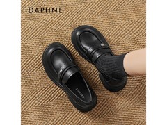 达芙妮秋冬厚底乐福鞋，领券低至76.1元