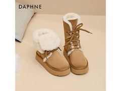 达芙妮栗色雪地靴153元抢