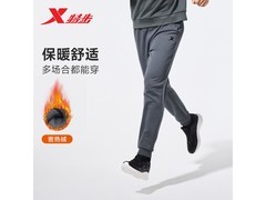 特步男士秋冬加绒卫裤，到手仅43.55元