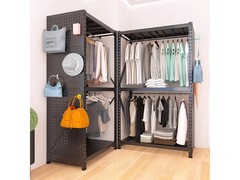 峰阳黑色落地衣帽架热促350元