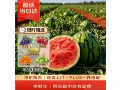 京鲜生无籽麒麟西瓜1粒装，5 - 7斤仅售50元