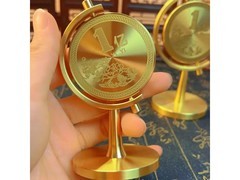 超值！黄铜一个亿桌面旋转摆件，到手价仅59.9元