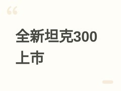 全新坦克300正式上市：五款配置、混动智能座舱与户外拓展装备齐备
