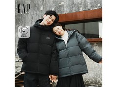 Gap 80%绒宽松连帽泡芙羽绒服4小时特惠