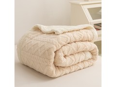 布之美双层羊羔绒毯59元抢