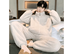 雪中飞男士秋冬珊瑚绒睡衣低至64元