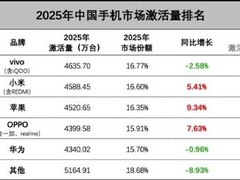 小米17系列热销助力小米跃居2025年中国手机市场第二