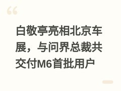 白敬亭亮相北京车展，与问界总裁共交付M6首批用户