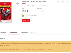 无主之地4 Switch 2版或定档2026年2月 预购开启但发售存疑