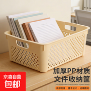 奶油色特大号桌面收纳筐，满8减3，到手仅4.99元