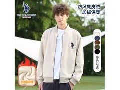U.S. POLO ASSN.麂皮绒开衫109元