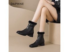 达芙妮加绒切尔西雪地靴低至71.96元