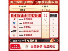 海尔超越滚筒洗衣机12kg，到手1483元