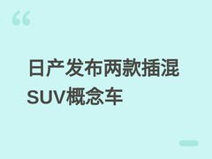 日产北京车展首发两款插混SUV概念车，加速中国电动化与全球化布局