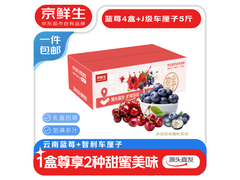 京鲜生水果礼盒：蓝莓车厘子组合，满减后119.9元！