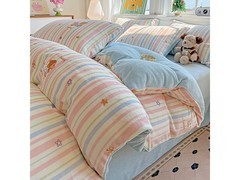 途波列天使熊牛奶绒四件套低至119元