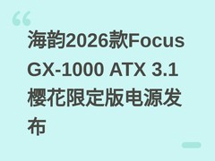 海韵2026款Focus GX-1000 ATX 3.1樱花限定版电源发布