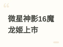 微星神影16魔龙姬锐龙版上市：RTX 5060+240Hz 2.5K屏，补贴后9499元