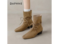 达芙妮冬季加绒厚底马丁靴低至78.95元