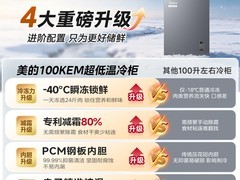 美的100升冰柜779元抢