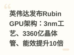 英伟达发布Rubin GPU架构：3nm工艺、3360亿晶体管、能效提升10倍