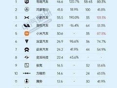 2025新势力销量榜：零跑领跑小鹏唯一达标