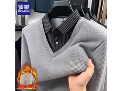 罗蒙2025冬款男士仿雪貂绒打底衫仅54元