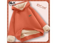 班尼路羊羔绒连帽卫衣，到手仅35.9元