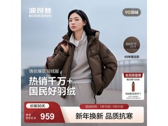 波司登25新款暮秋褐羽绒服