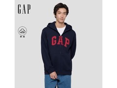 Gap秋季Logo抓绒连帽卫衣