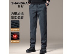 杉杉灯芯绒直筒保暖裤74.5元