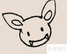 飞翔蝙蝠简笔画教程