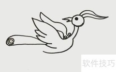 凤凰飞翔简笔画教程