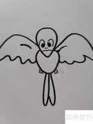 飞翔小鸟简笔画教程