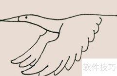 飞翔大雁简笔画教程