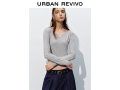 京东UR秋季花灰修身T恤1件5折