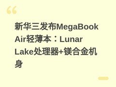 新华三发布MegaBook Air轻薄本：Lunar Lake处理器+镁合金机身