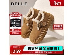 百丽冬款毛毛鞋女直降296元