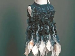 中科院团队以活体蛹虫草菌丝制成可自修复、自着色、可降解的活性连衣裙