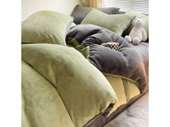 布之美草莓奶昔牛奶绒四件套低至99元