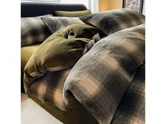 途波列加厚牛奶绒四件套