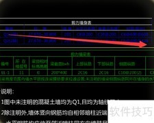 广联达识别剪力墙表方法