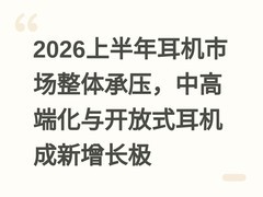 2026上半年耳机市场整体承压，中高端化与开放式耳机成新增长极