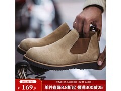 马登男士反绒皮切尔西靴低至115元