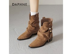 达芙妮尖头马丁靴清仓，低至76.88元