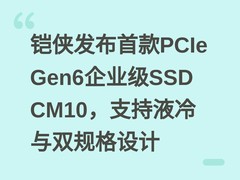 铠侠发布首款PCIe Gen6企业级SSD CM10，支持液冷与双规格设计