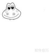 斑点恐龙简笔画教程