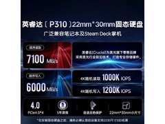 英睿达P310 1TB固态硬盘直降100元